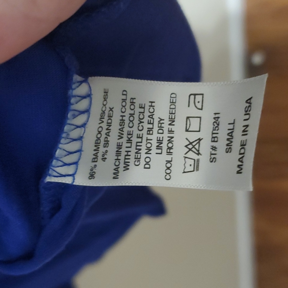 MTS Royal Blue long top with shoulder cut outs - Picture 6 of 7